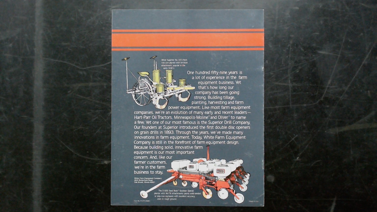 White Farm Equipment Seed Boss Planters Brochure 5100 Series Vintage