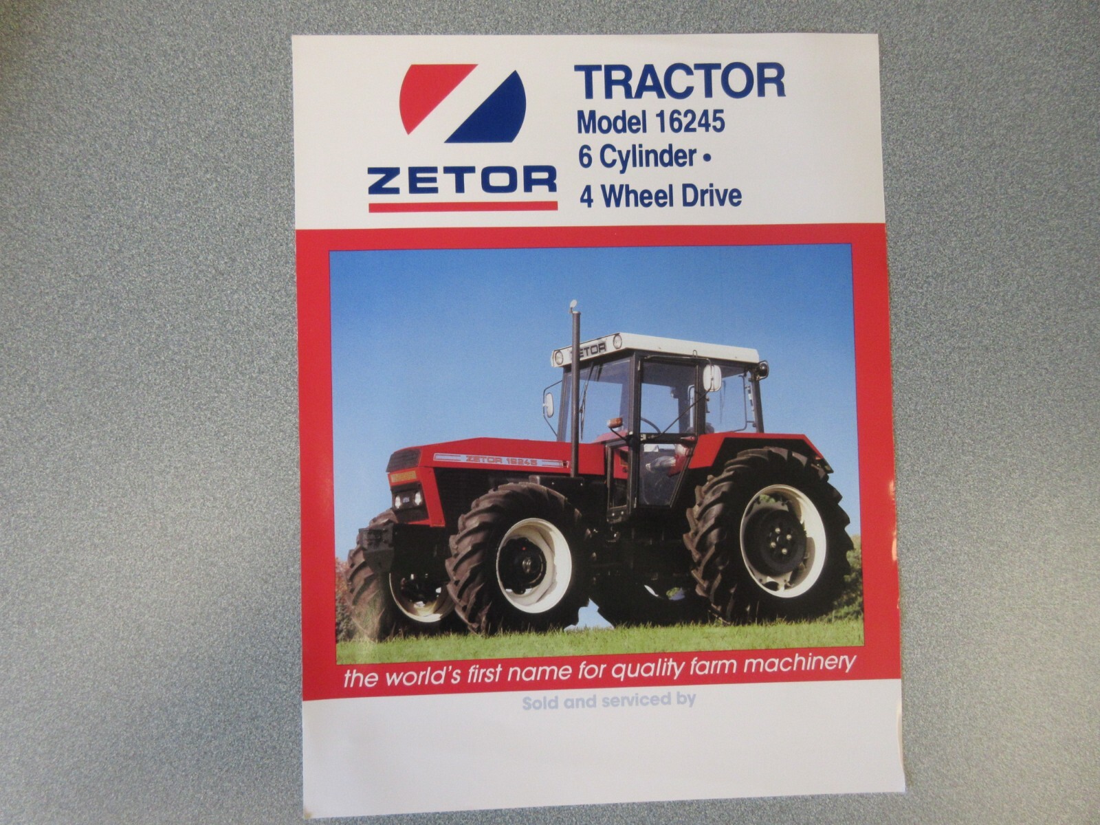 Zetor 16245 Tractor Brochure 2 Page