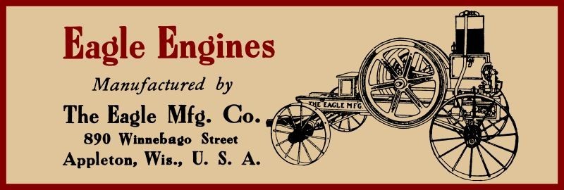 1908 Eagle Gasoline Engines of Appleton, Wisconsin New Metal Sign: 6×18&Prime;