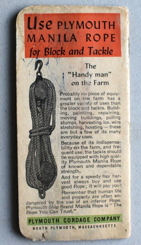 PLYMOUTH TWINE Vintage Farmers Pocket MEMO BOOK w/ 1940 – 1941 Calendar