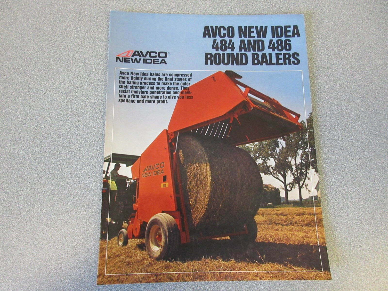 Avco New Idea 484 & 486 Round Balers Sales Brochure