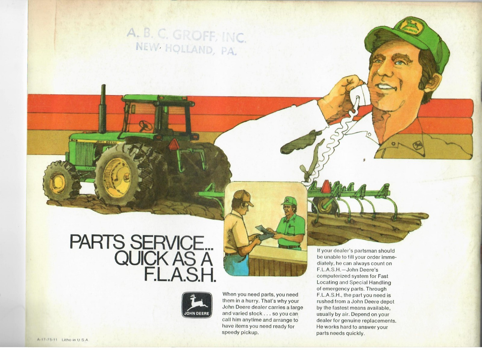 John Deere End-Wheel and Press Grain Drills for 1975 Brochure