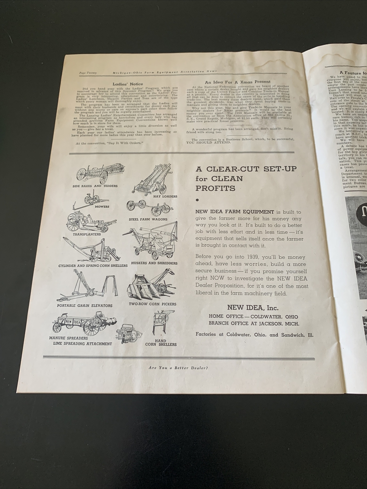 Rare – Michigan Farm Equipment Dealers 1938 Publication Newsletter – Great Ads