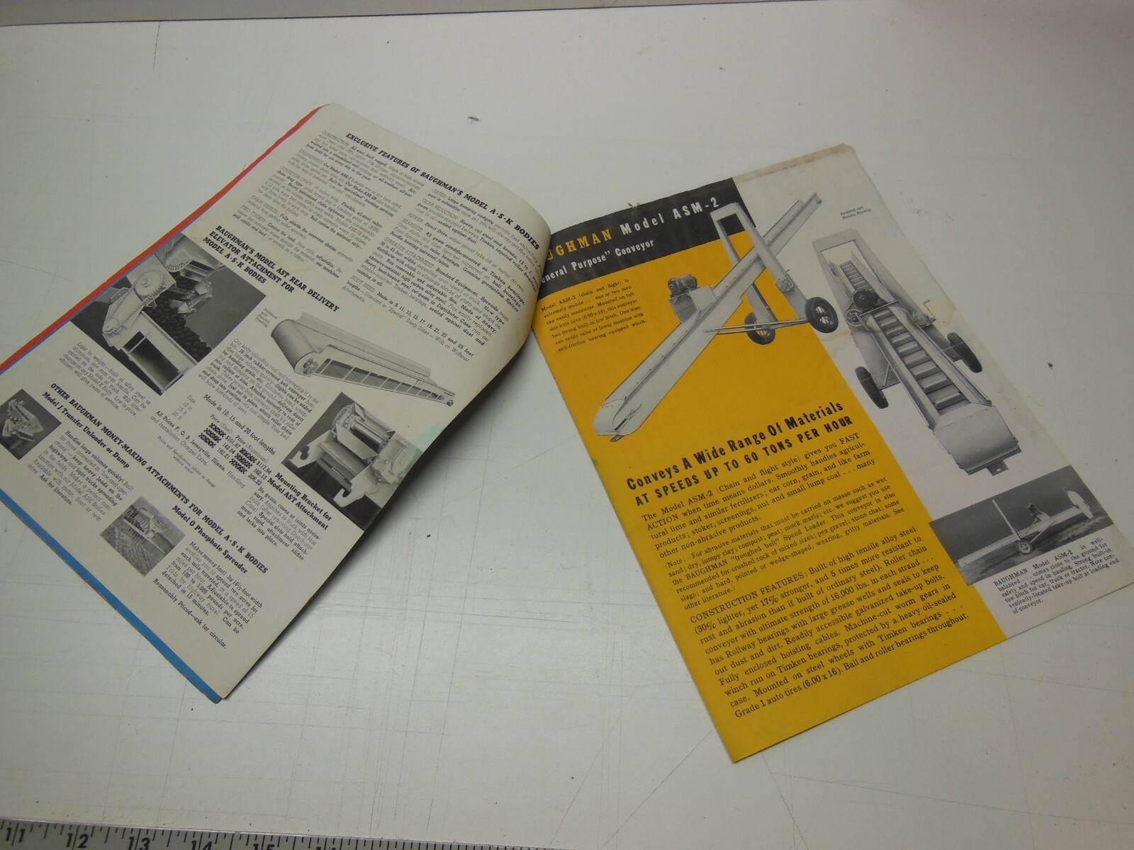 Vintage Harvest-All Parts/Assembly Book & Baughman Farm Equipment Fliers
