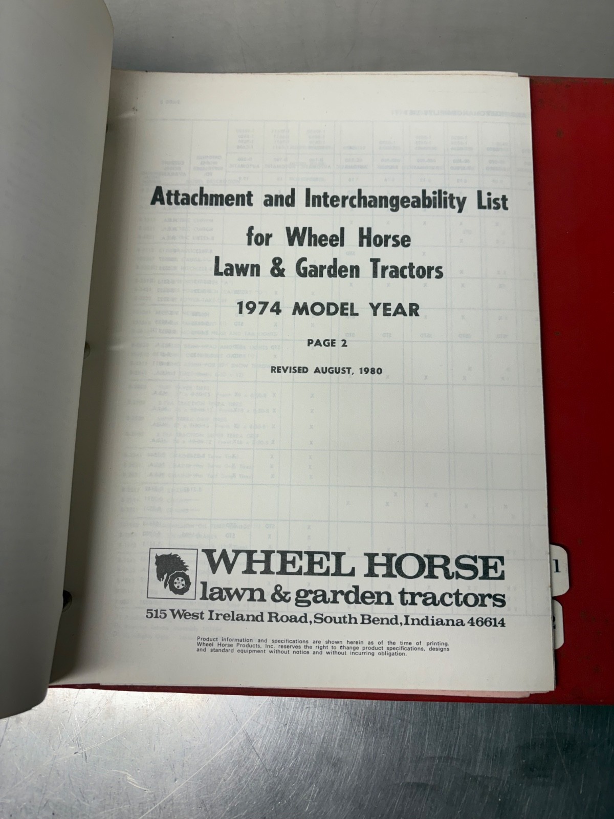 VIntage Wheel Horse Dealer Sales Guide Manual Attachment Guides & Brochures