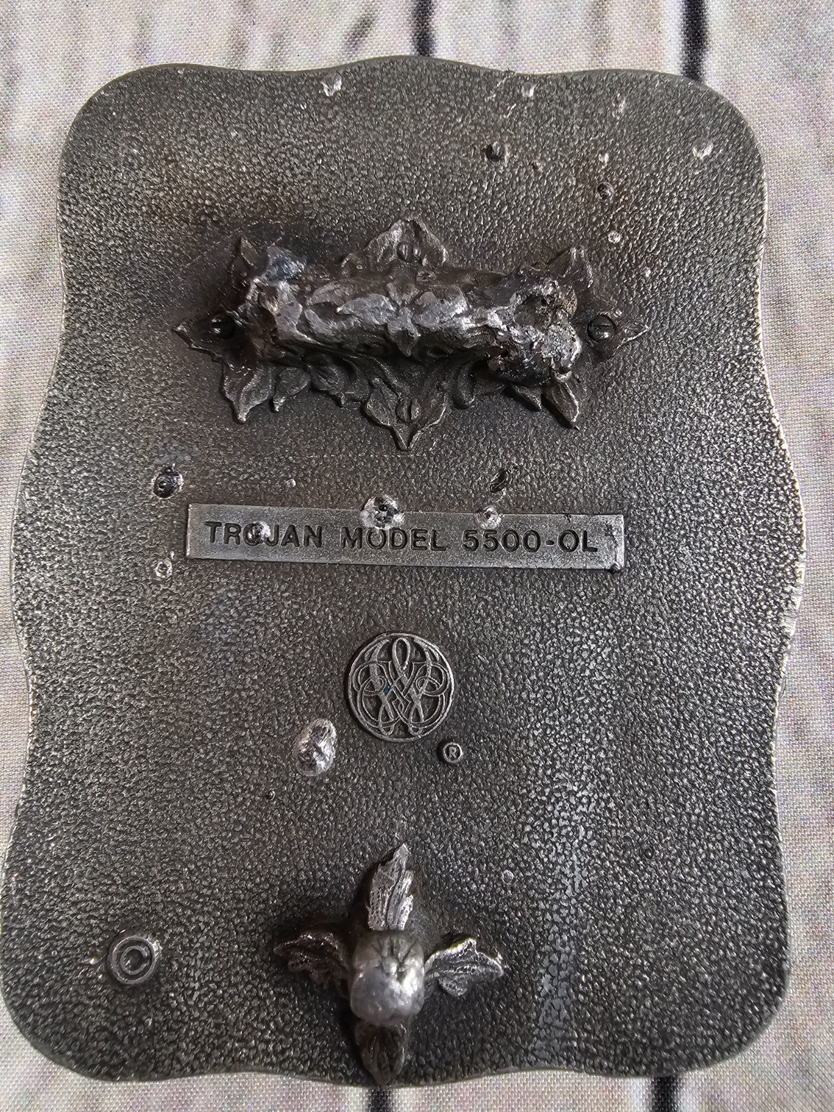 VTG Trojan Model 5500-OL Wheel Loader Belt Buckle Heavy Equipment Pewter Tone