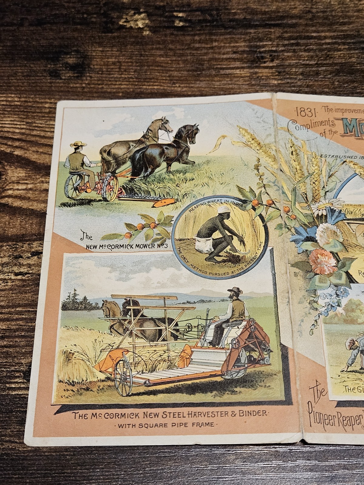 1886 McCormick Harvesting Brochure Large Trade Ad Harvester & Binder