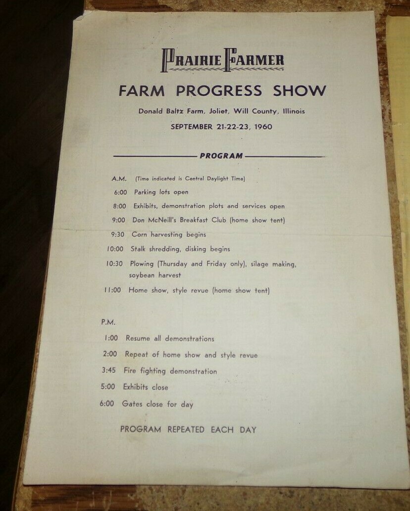 3-lot 60&rsquo;s, 70&rsquo;s farm progress show programs + marsh stud stallion booklet used