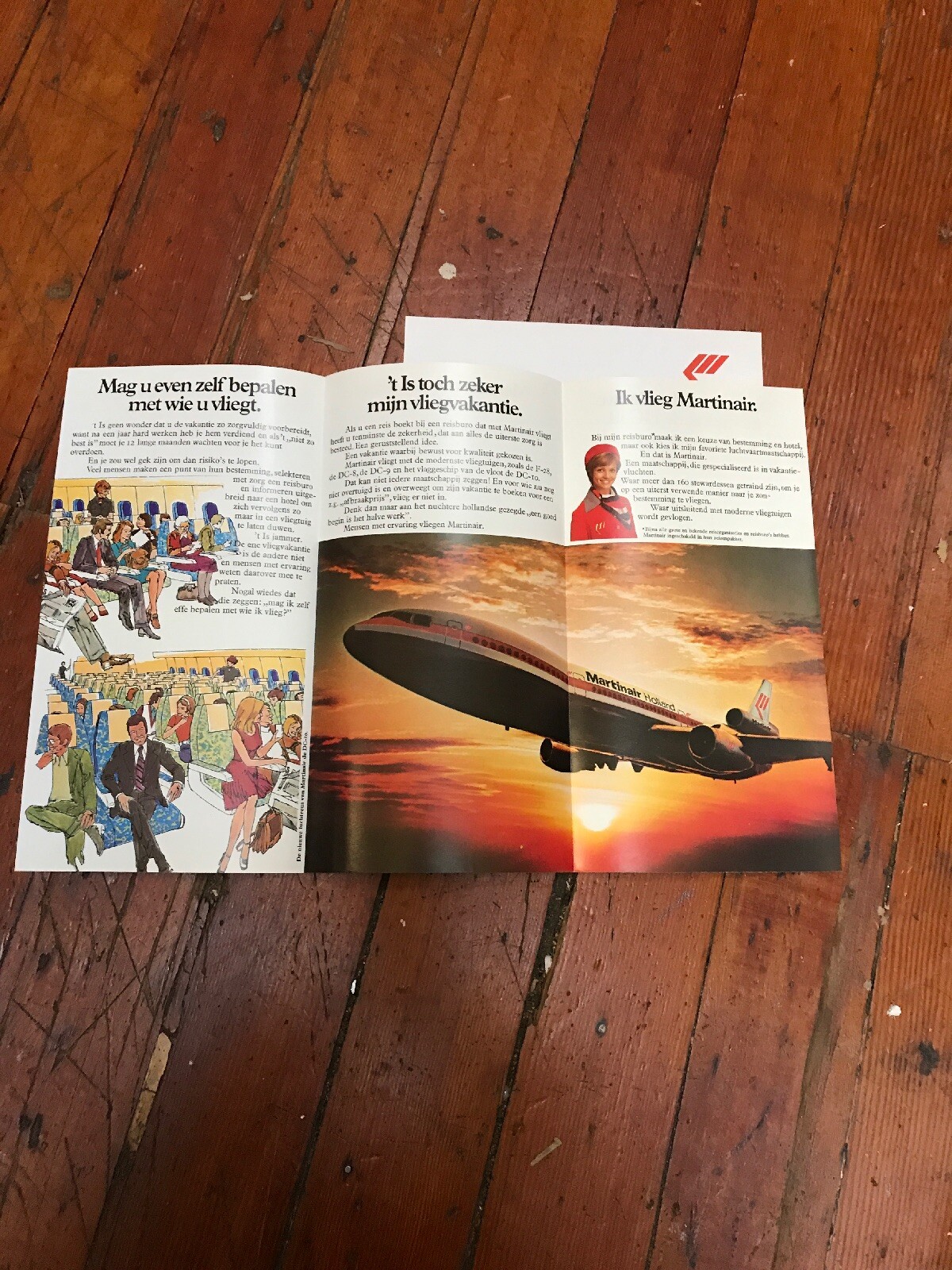 Matinair Holland Brochure w/ Letter Vintage