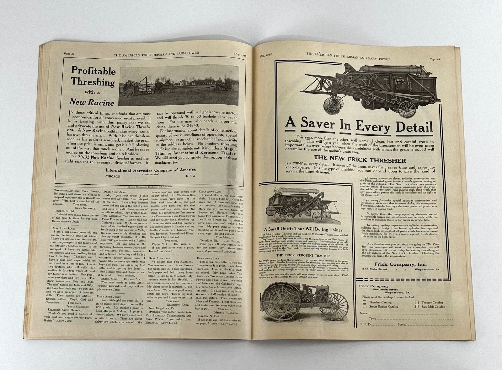 The American Thresherman & Farm Power MAGAZINE May 1918 MADISON, WIS.