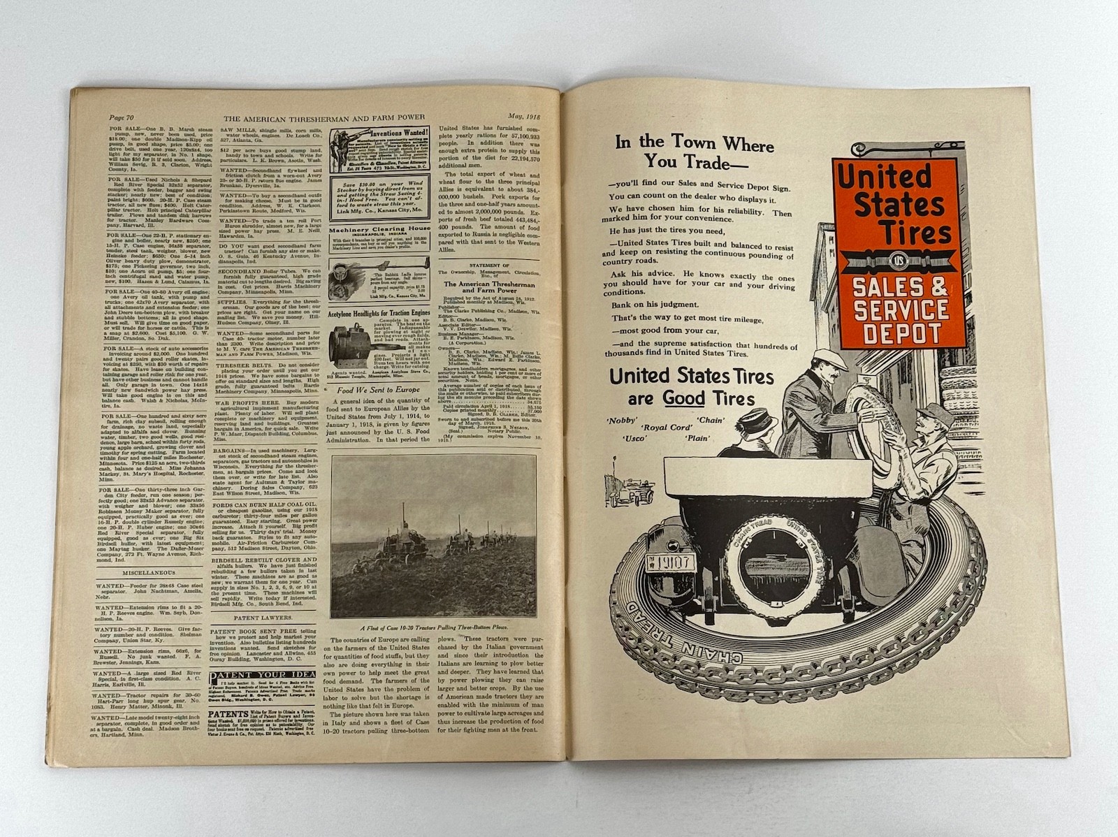 The American Thresherman & Farm Power MAGAZINE May 1918 MADISON, WIS.