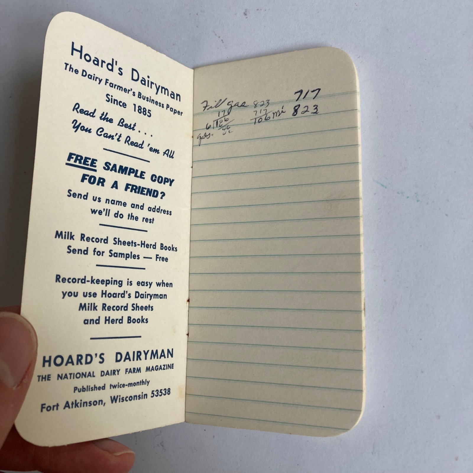 Vintage 1949 Farmer&rsquo;s Pocket Ledger, 1972 Memo Book & REAL Dairy Pencil