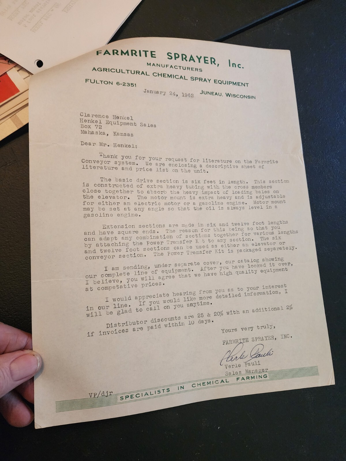 Vintage Lot Farm Salesman Letters Brochures Mayrath Meyer Elevator Farmrite T55