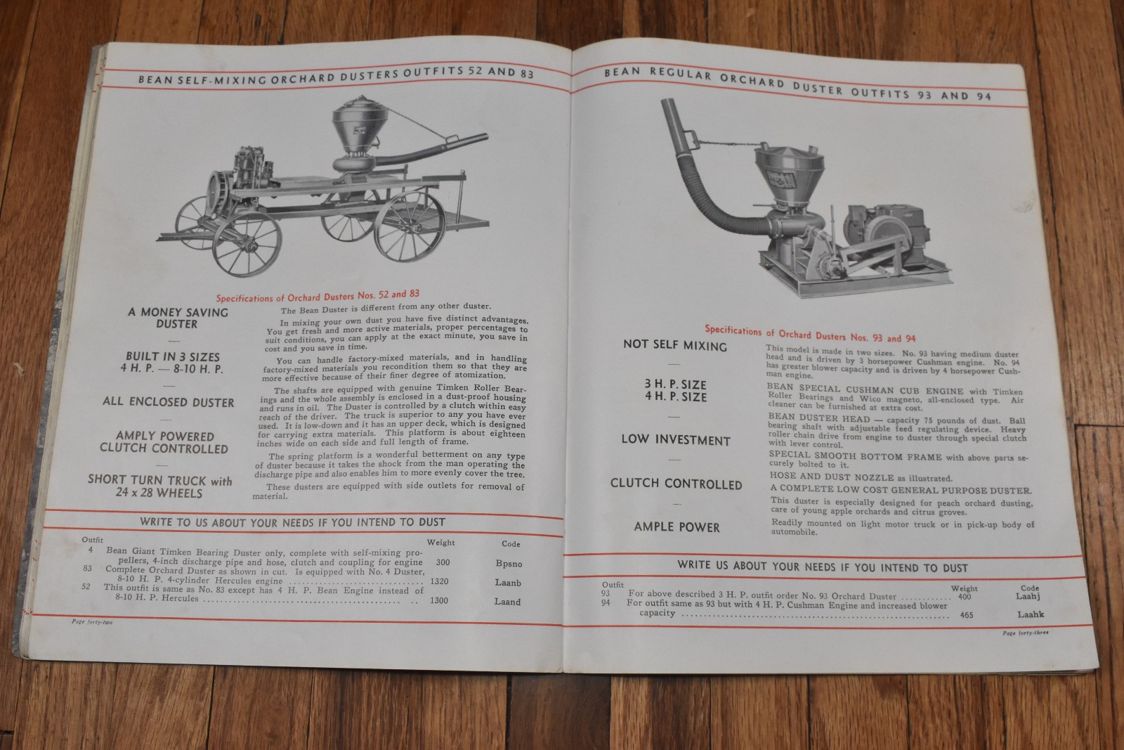 Vintage 1930s John Bean Mfg Farm Tractor Equipment L-300 Sales Catalog