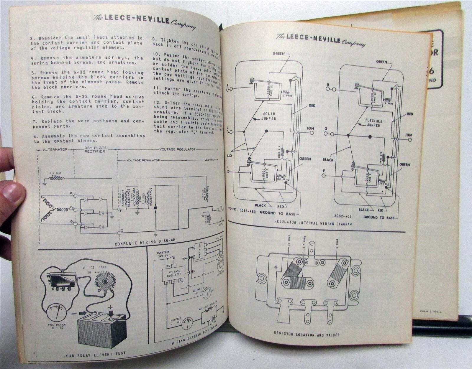 1953 Leece-Neville Electrical Parts List Diagrams A.C. Service Manual