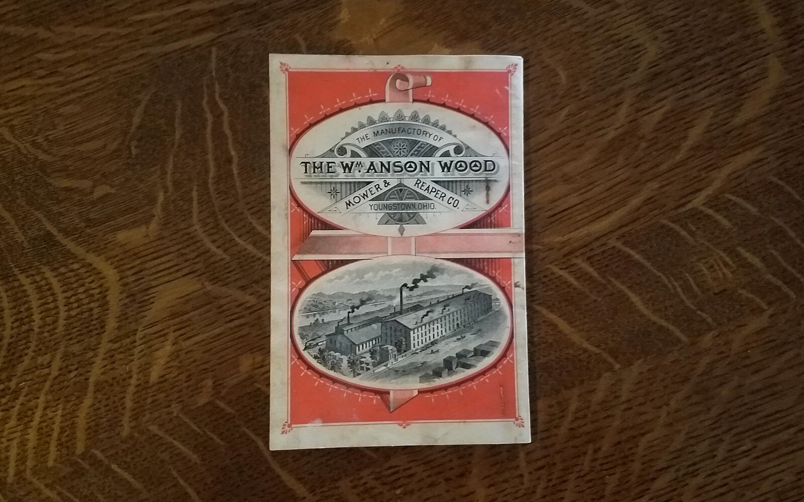 1882 Wm Anson Wood Harvesting Machine Mower Reaper Youngston Catalog Brochure