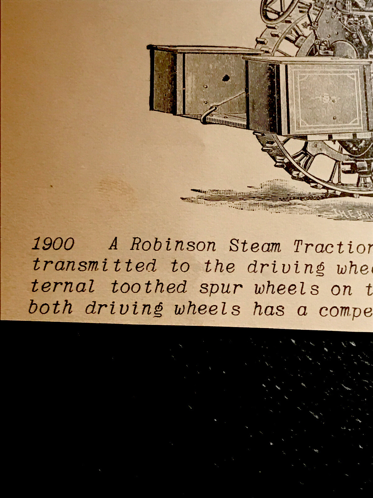 1900 Robinson Steam Engine Farm Engraving Advertising – Richmond – Indiana