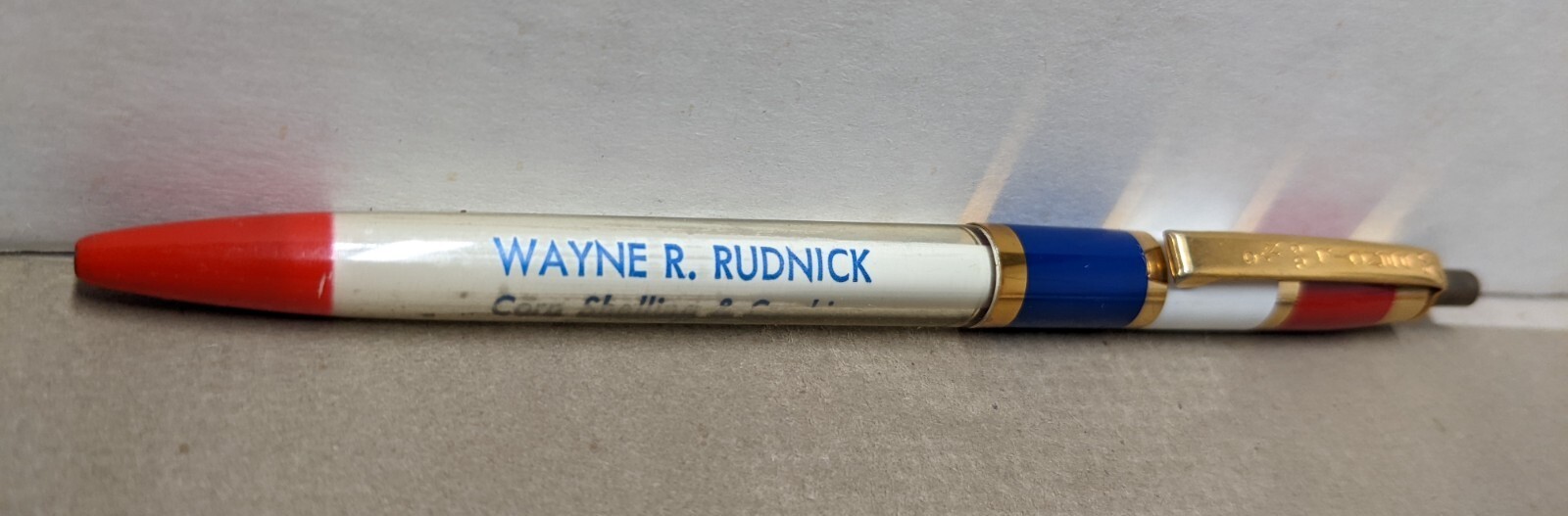 Vintage Wayne R. Rudnick Corn Shelling & Cracking Phn 563-2988 Gray Iowa IA Pen
