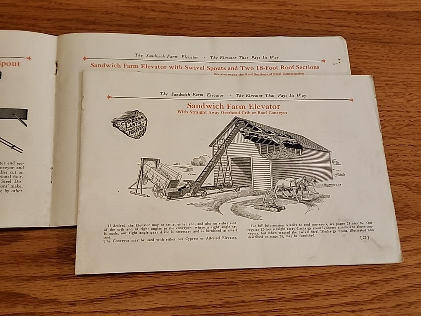 Sandwich Portable and Bucket Elevators Illinois Gas Engine