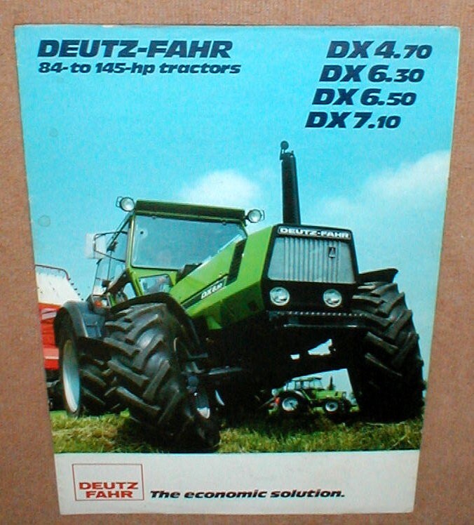 Deutz-Fahr DX 4.70 DX 6.30 DX 6.50 DX 7.10 Tractor Dealer Full Color Brochure
