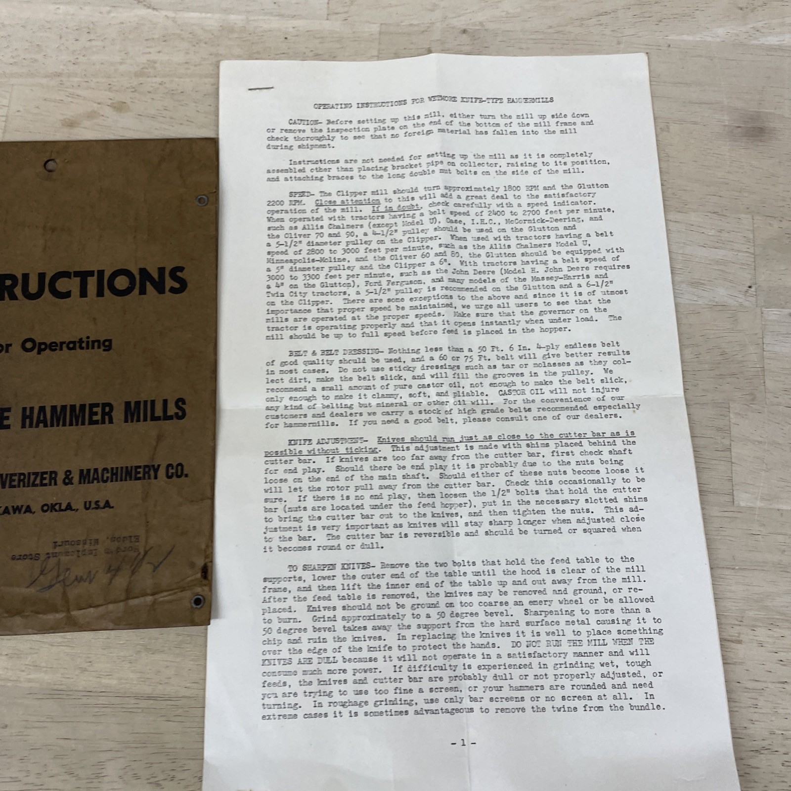 Antique Tractor Wetmore Hammer Mills New Idea Spreader Co. Farm Owner Manual Lot