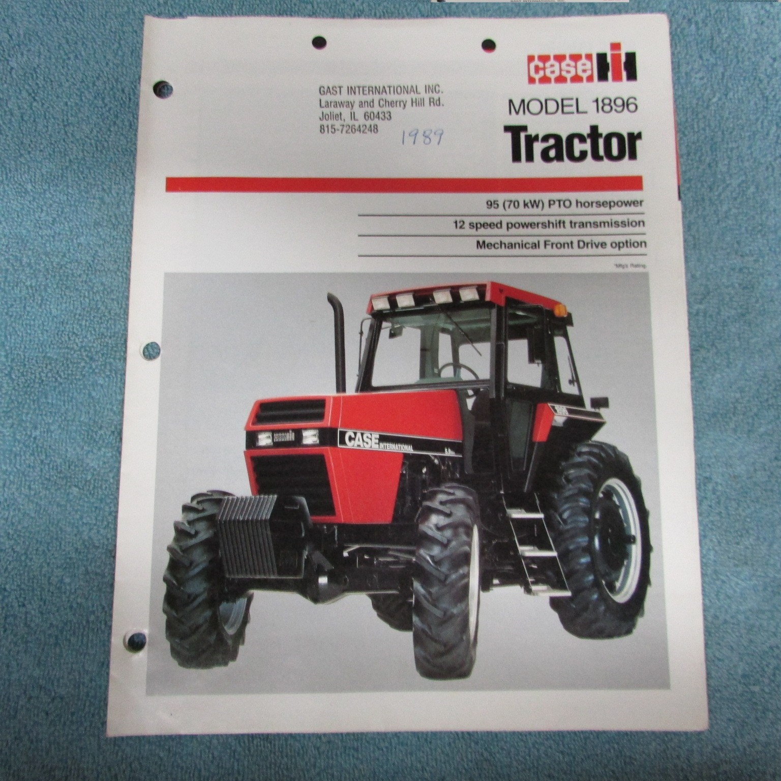 Case Brochure&rsquo;s (3) 2090 &1896 Tractors Grain Drills 5300, 5400, 6300