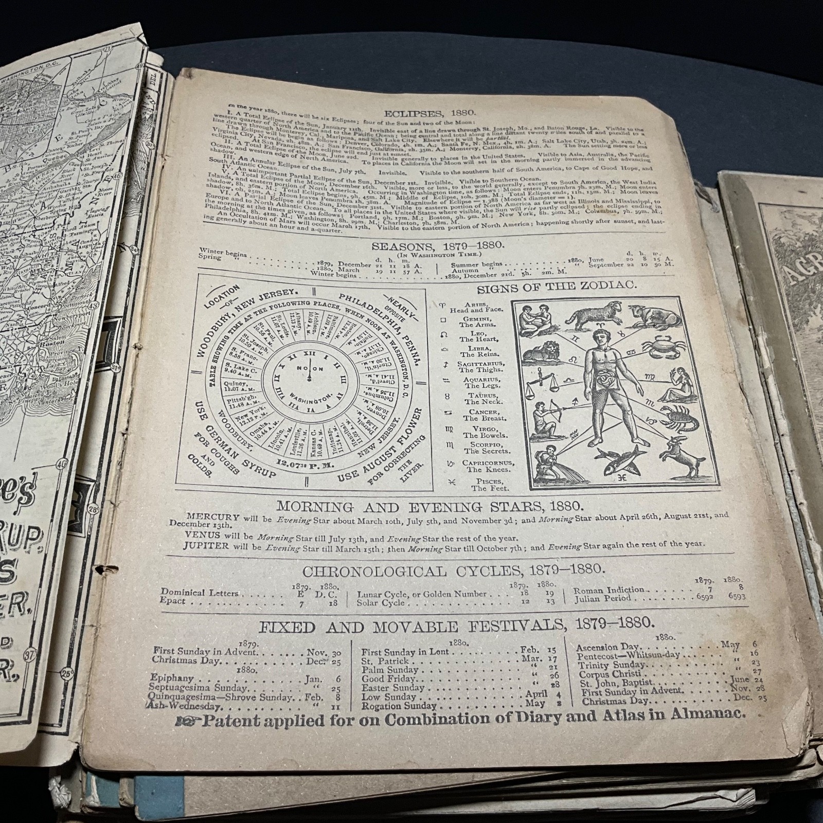 Antique LOT of 24 AGRICULTURAL ALMANACS 1837-1967 English German 19th C.