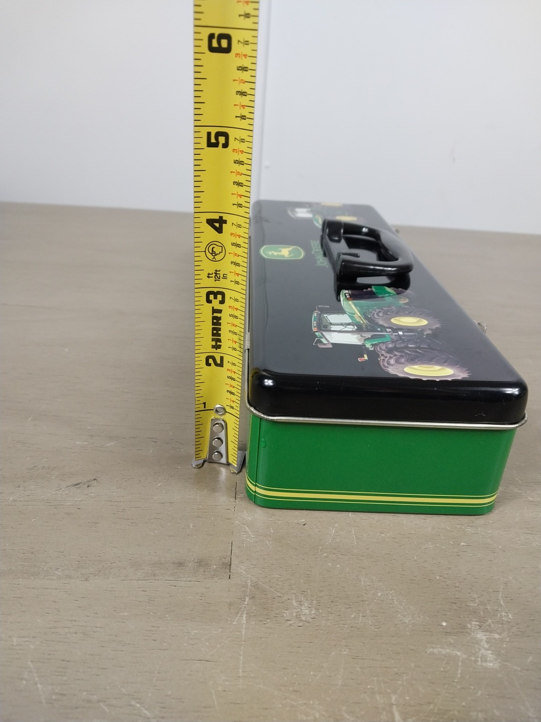 John Deere Tin Locking Carrying Case Pencil Case Tractor Collector