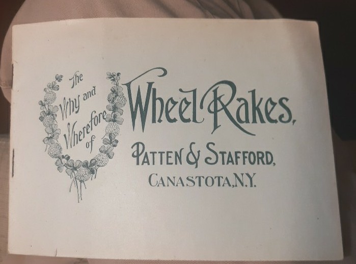 Canastota N.Y Patten & Stafford Wheel Rakes Haying tools 1900 ad brochure