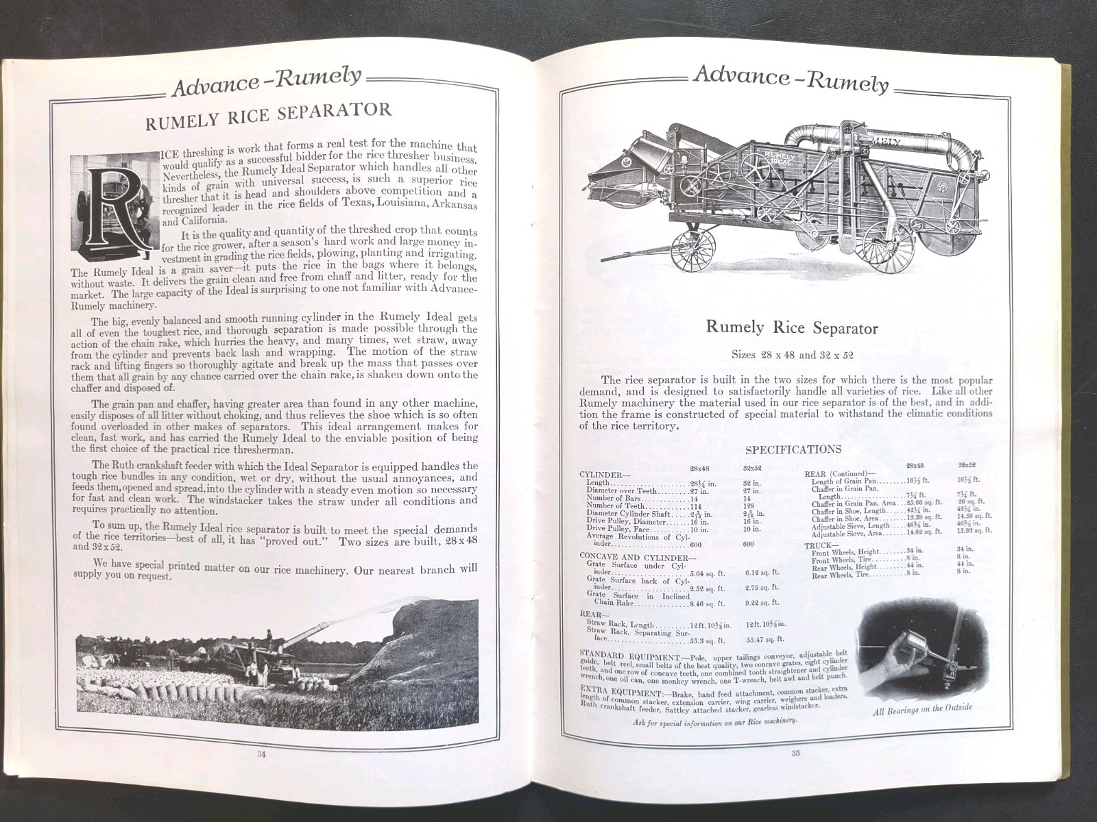 Rumley Oil Pull Tractor Dealer Brochure Manual Print Advertising RARE