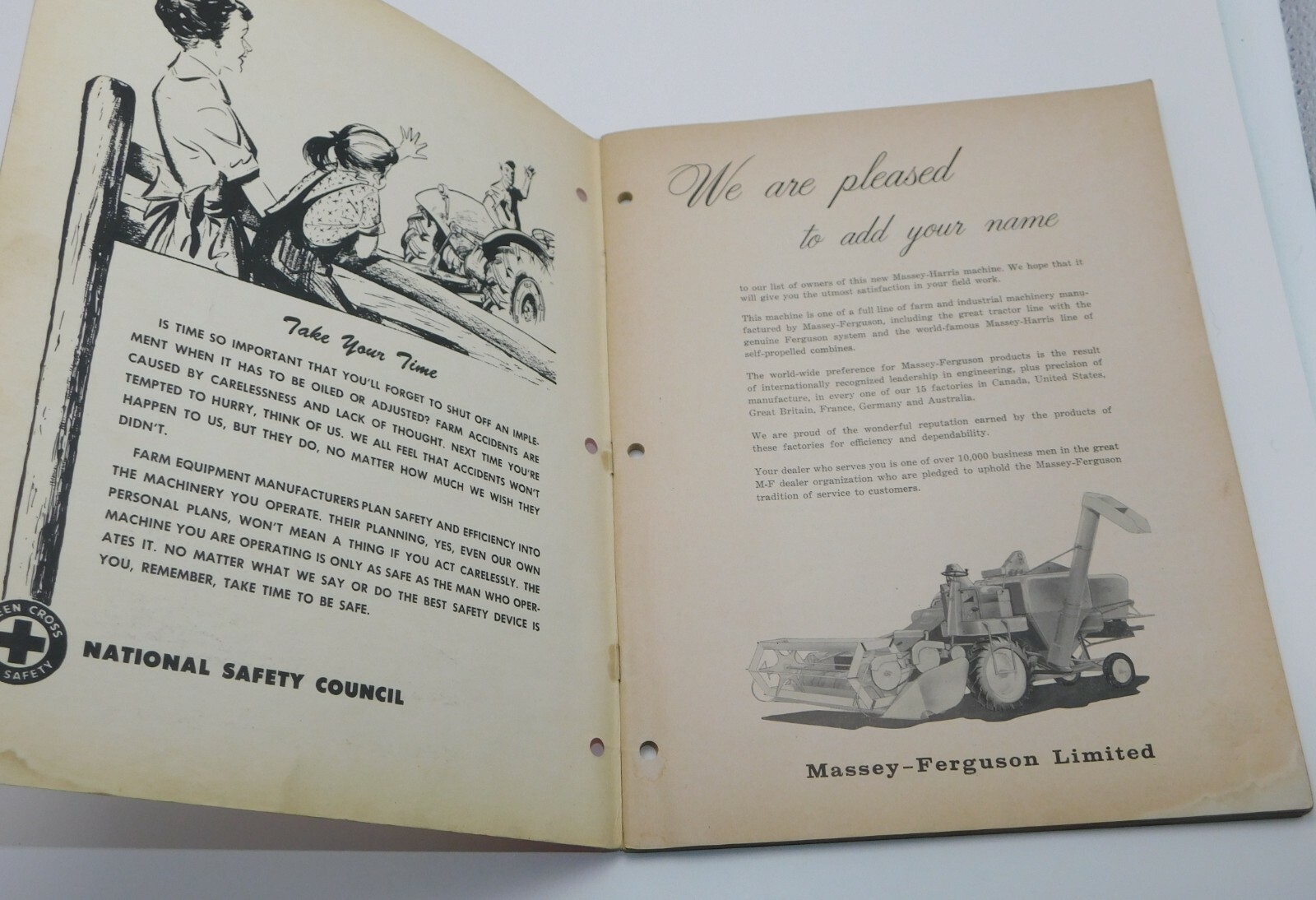 Massey-Harris No 72 SP Combine Owner’s Manual