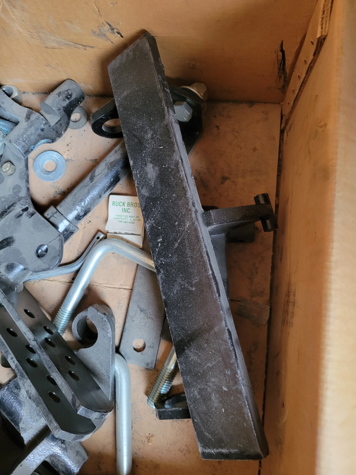 Box of Miscellaneous Yetter Parts hardware Etc