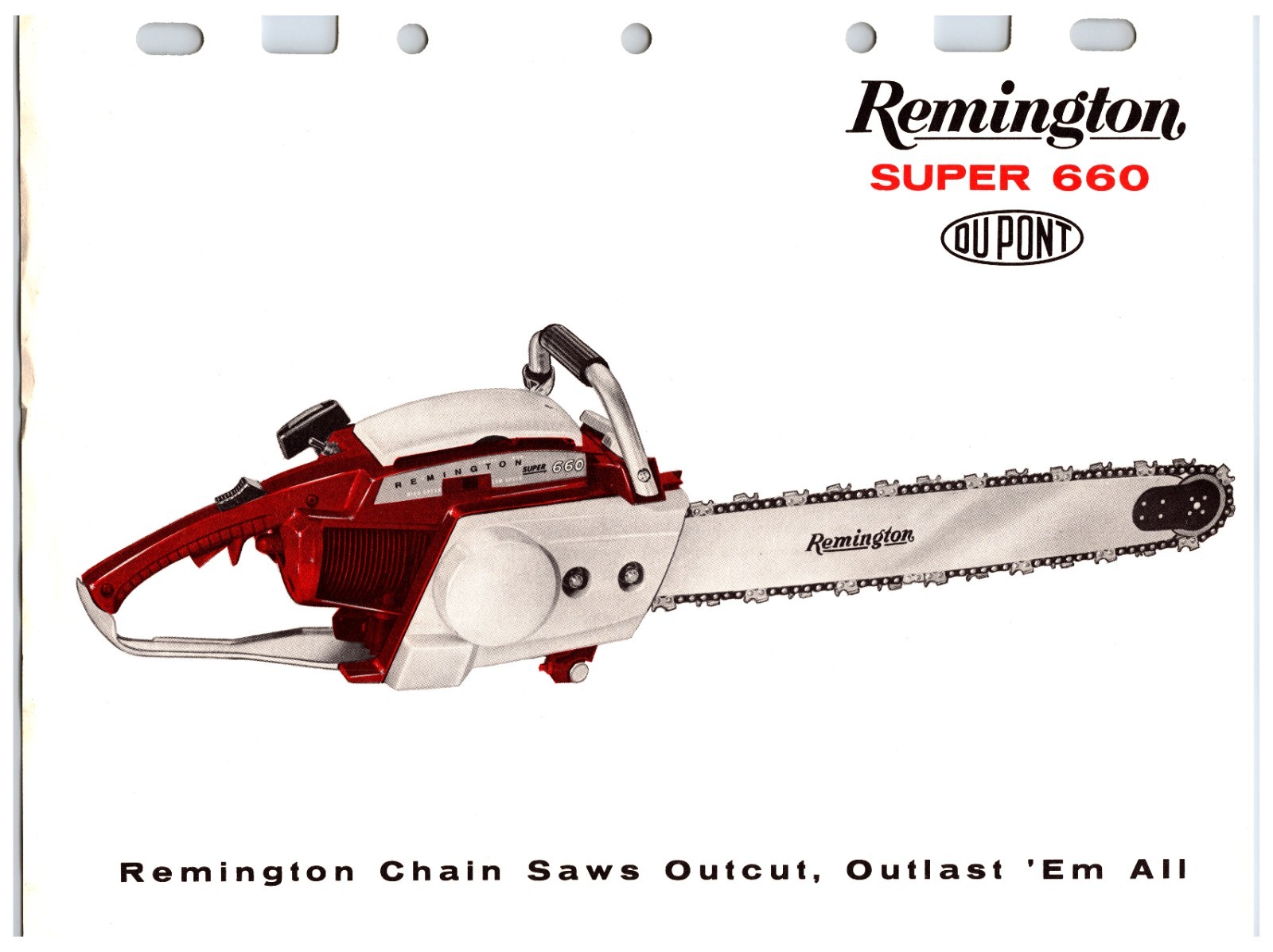 Vintage Original Remington Chainsaws Sales Sheet (Model – Super 660) Info Sheet