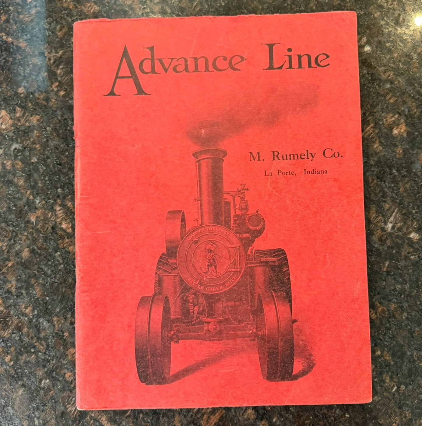 Advance Line M Rumely Co La Porte IN Brochure Battle Creek MI Tractor Equipment