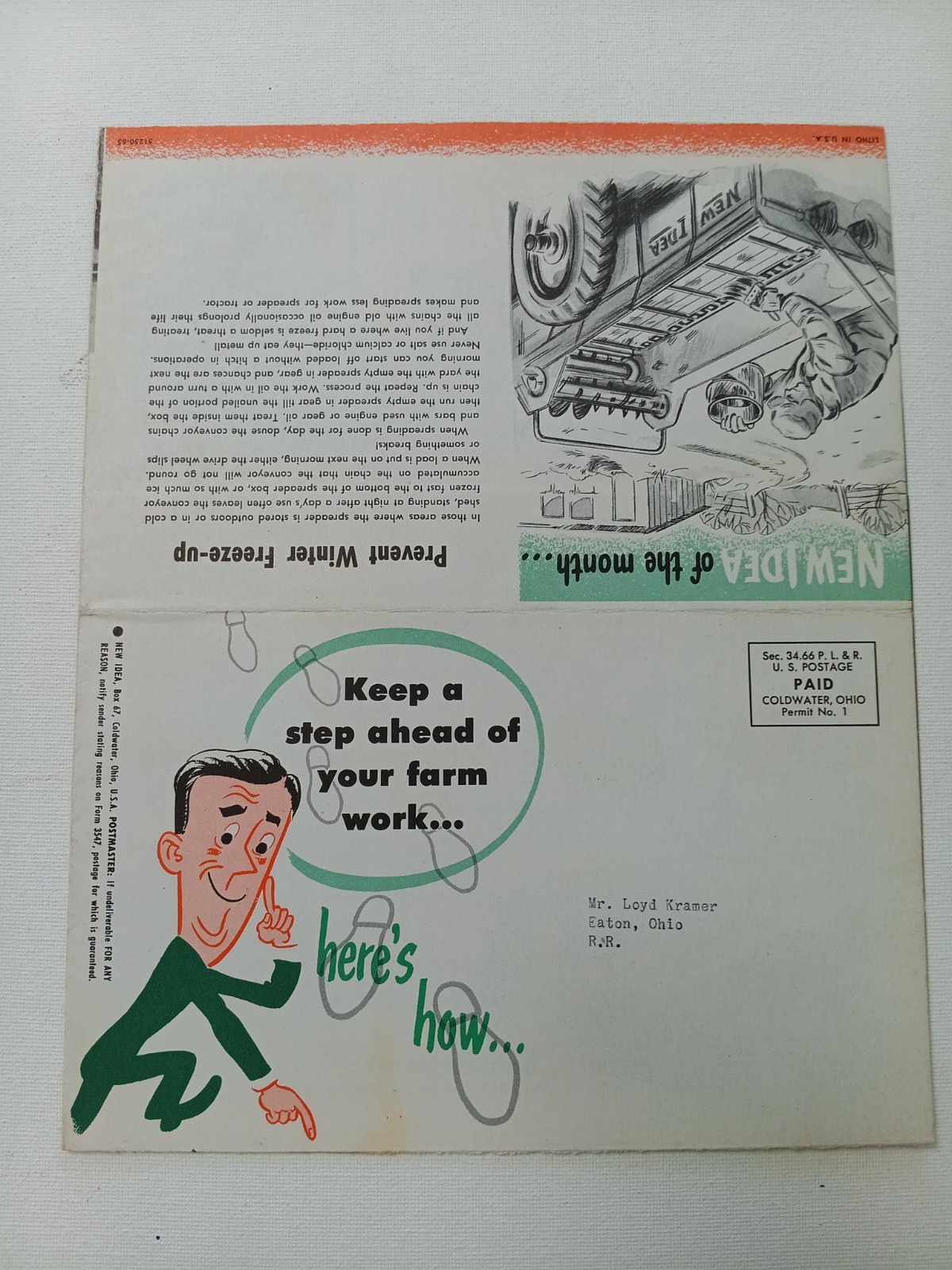 NEW IDEA « Two Big Steps toward Easier, More Profitable Farming » Mailer Ad