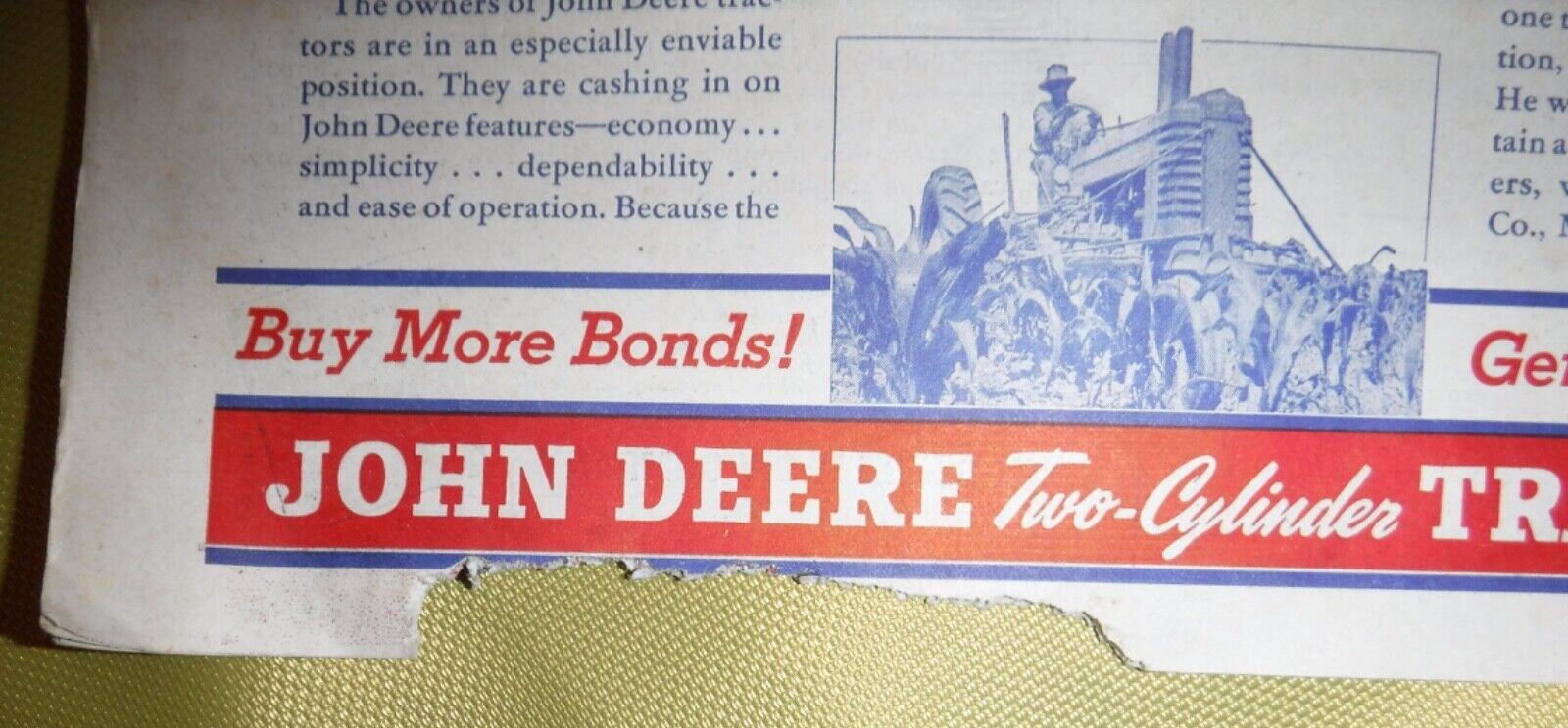 THE FURROW MAGAZINE APRIL 1944 WWII FARM MAGAZINE LARSEN IMPLEMENT DENMARK WI