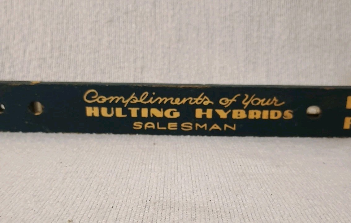 Hulting Hybrids Seed Corn Agriculture Advertising 18&Prime; Ruler Level Geneseo IL