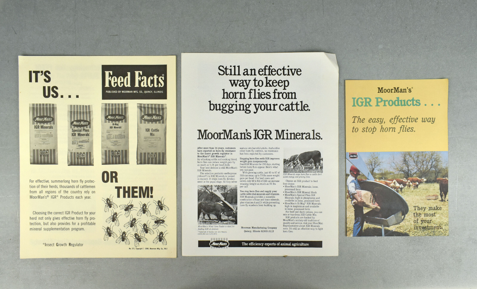 Vintage MoorMan&rsquo;s IGR Products Advertising Brochure Paper Ephemera 1990