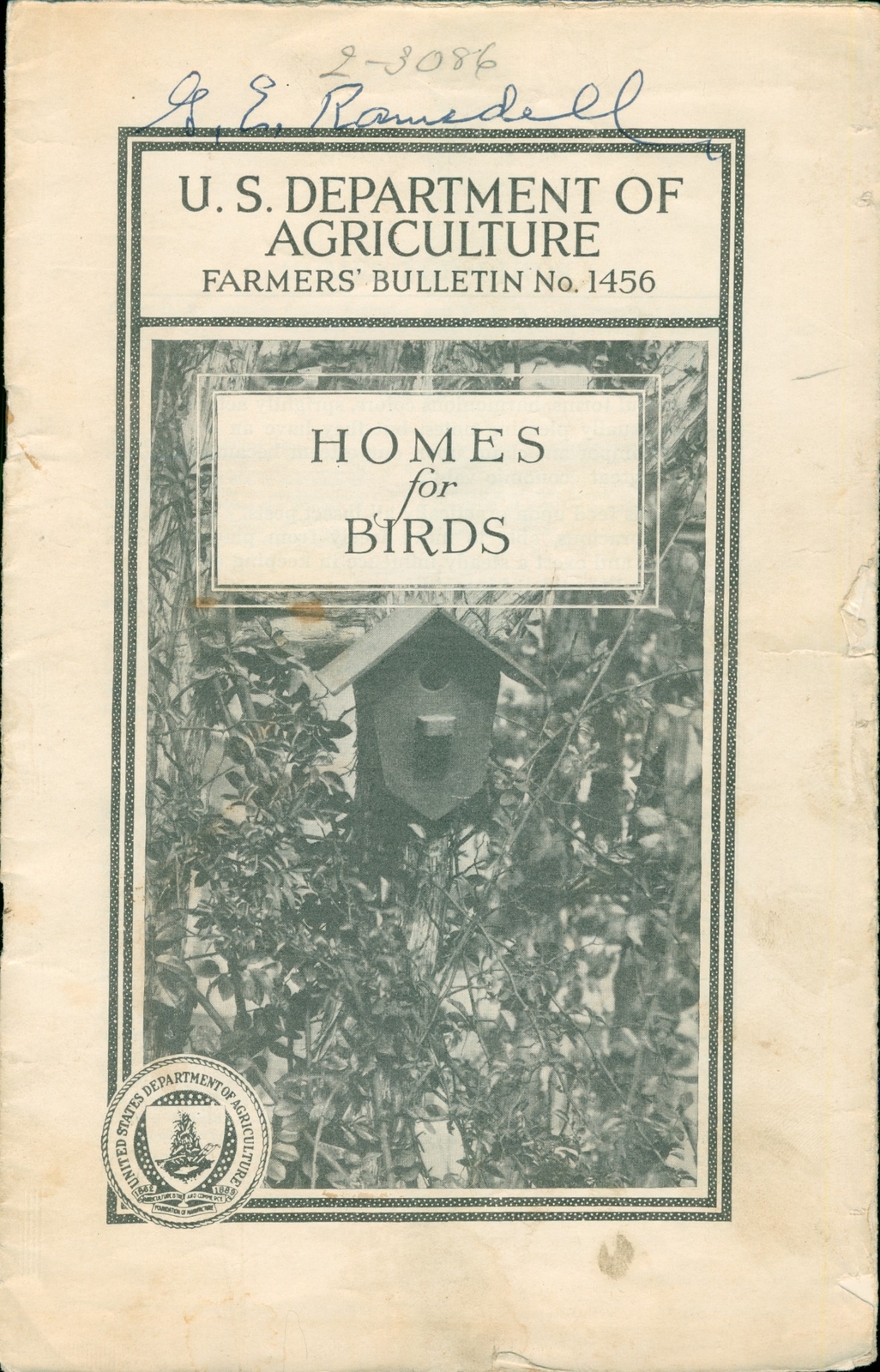 1938 US Department Agriculture Homes For Birds Birding Bulletin Farm Photos