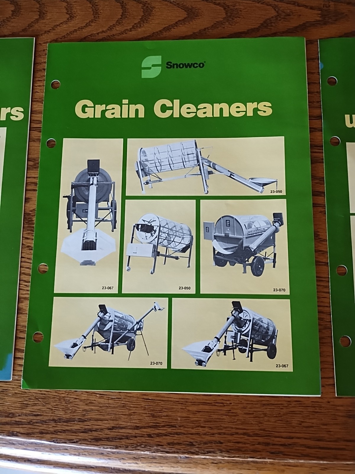 3 Vtg Snowco Grain Bin Unloading Equip Cleaners Center Drive Augers Brochures