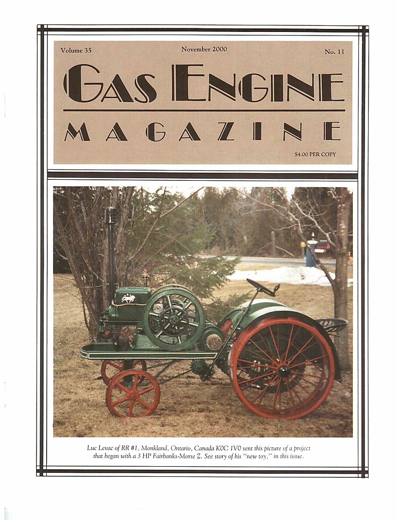 VAI Case tractor, Briggs & Stratton Model Q, 4 HP Gilson vertical engine