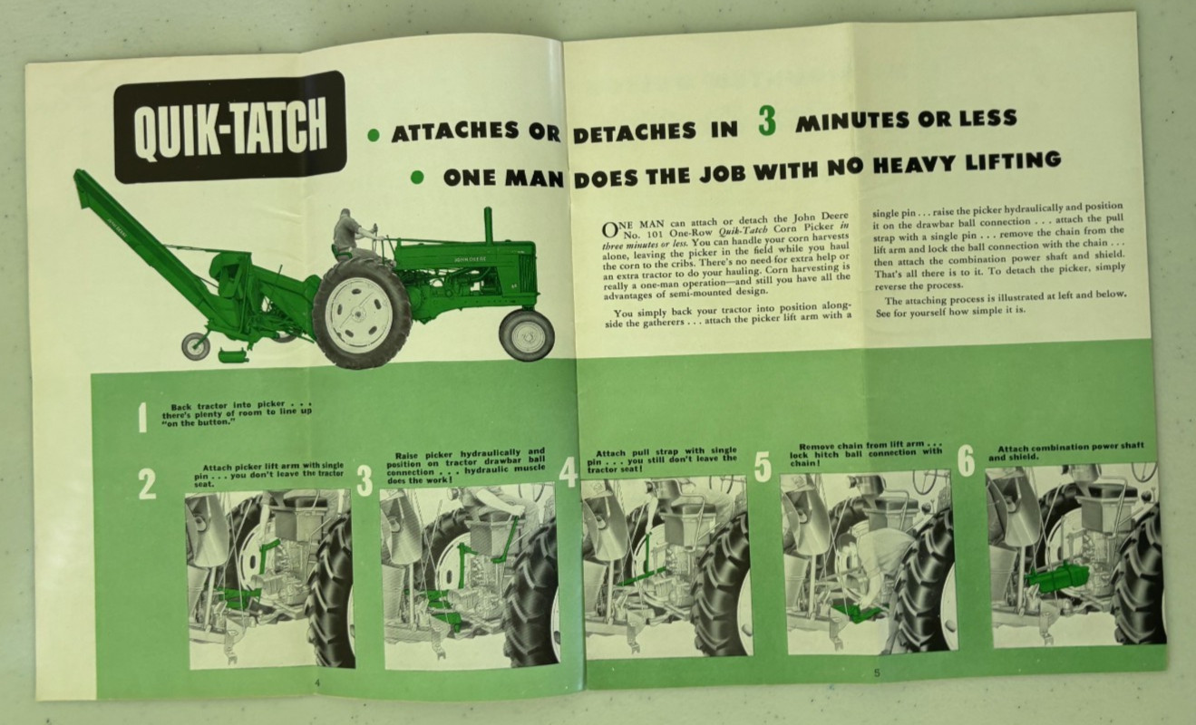 John Deere No. 101 Corn Picker For 1953 Brochure DCPA26