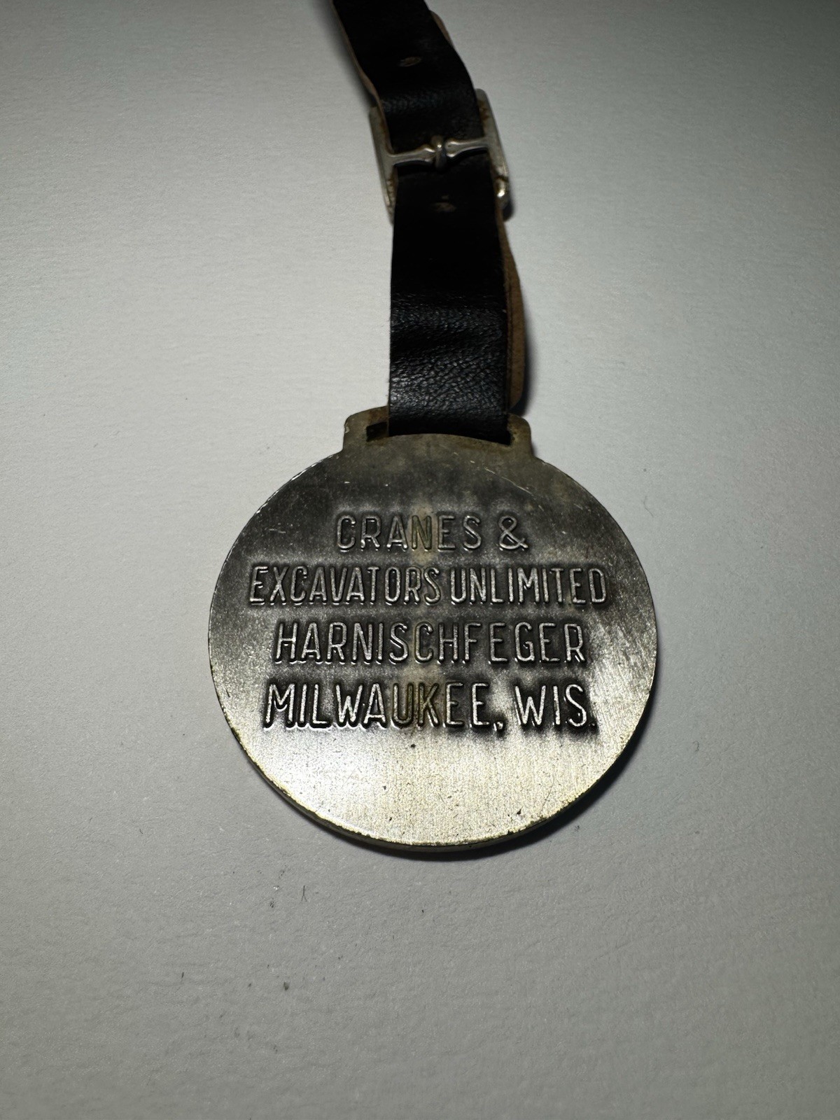 Vintage P&H Professional Operator – Harnischfeger Watch Fob With Leather Strap