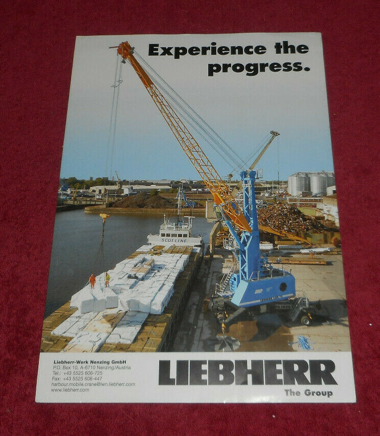 Liebherr Harbor Mobile Cranes LHM Advertisement Sheet