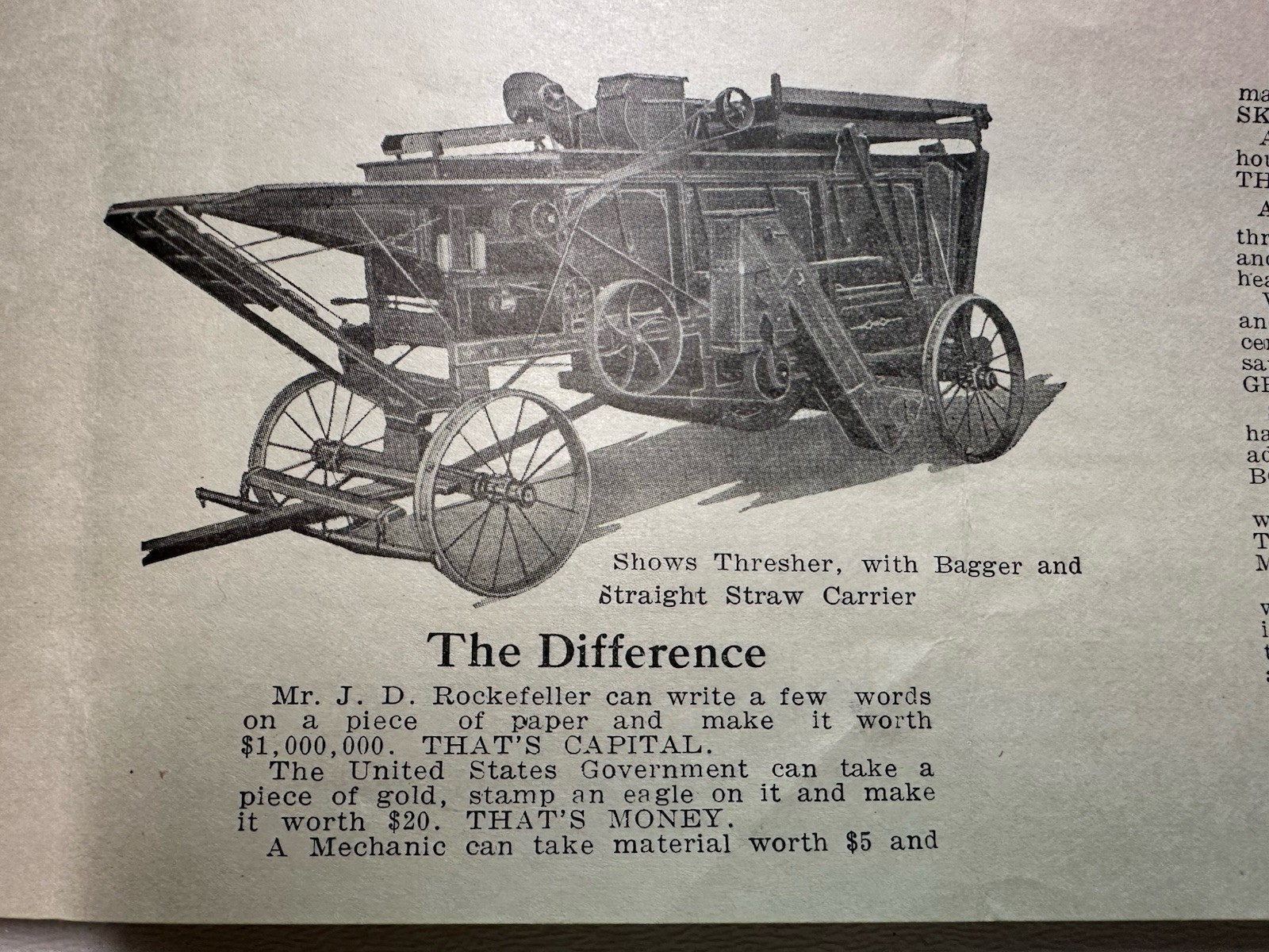 Antique Williams Grain Thresher Brochure Clark Machine Co NY Farm Machinery
