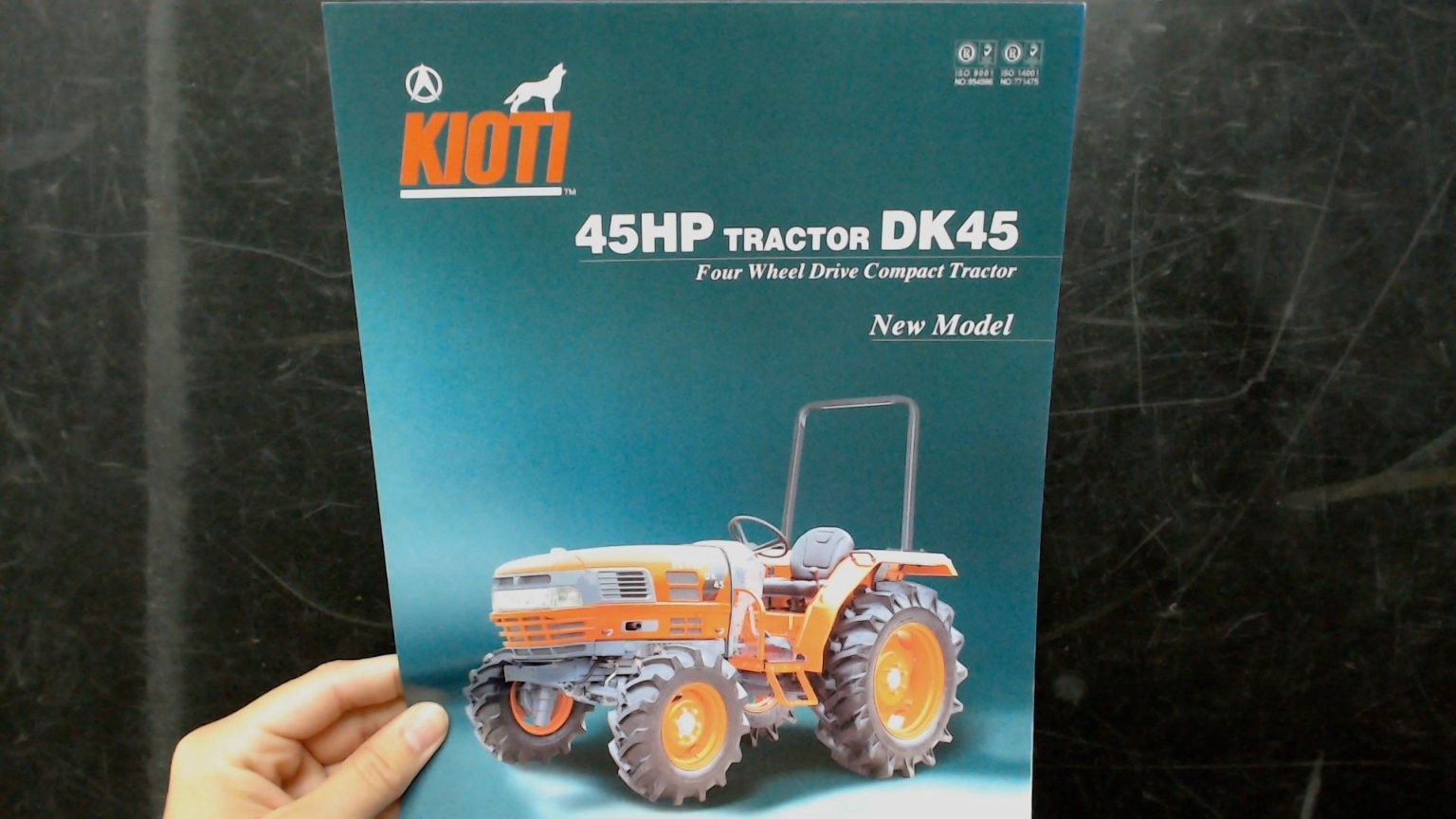 Kioti DK45 45HP Tractor Brochure 2002 Four Wheel Drive Compact
