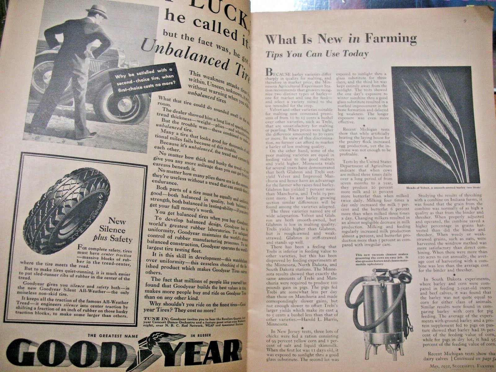 SUCCESSFUL FARMING THE DAIRY FARMER MAGAZINE MAY 1932 SINCLAIR OIL CO.AD