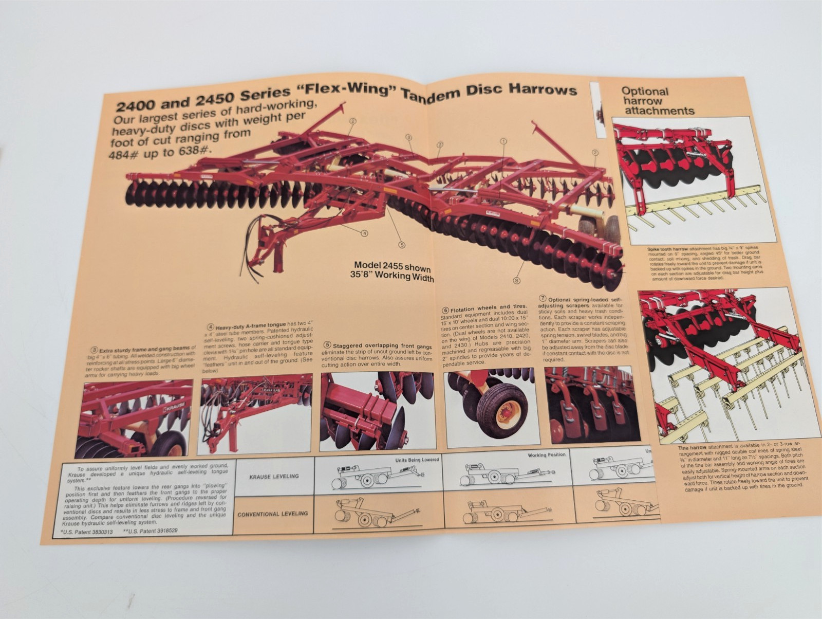 10pc LOT Vintage Krause Tandem Offset Heavy-duty Flex-wing Disc Harrow Brochures
