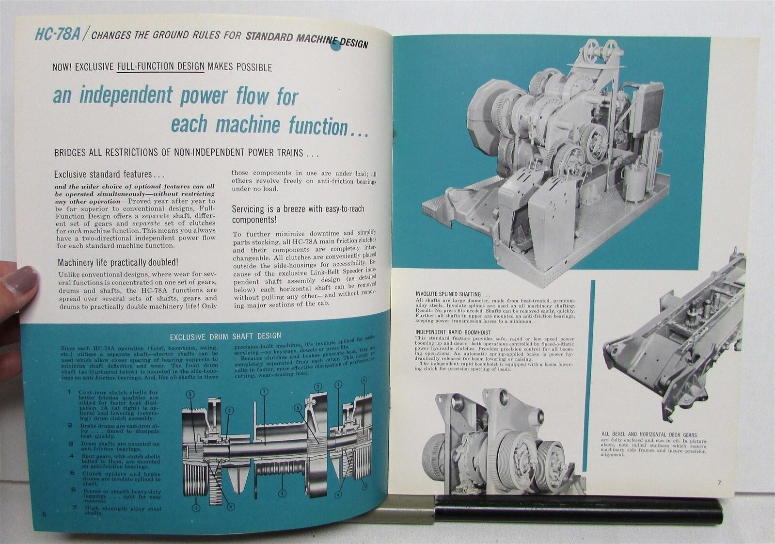 1960 Link Belt Speeder HC78A Lifting Crane Specs Construction Sales Brochure