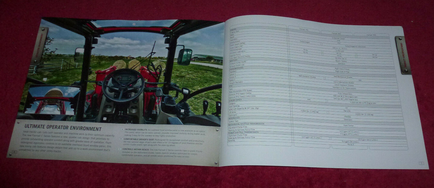 Case III Farmall C Series Tractors Brochure Booklet